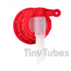 Tampa com Torneira Vermelha D50 Vazão de 1,5 Litros