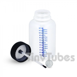 Garrafa Natural de 120 ml com tampa pincel graduada