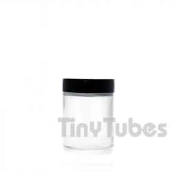 Frasco de vidro transparente de 75ml